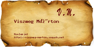 Viszmeg Márton névjegykártya
